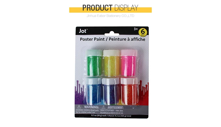 20ml 6 Colors Great Craft Washable Color Liquid Glitter Glue For Slime