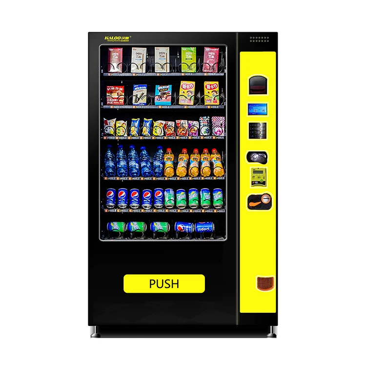 snack vending and drink vending machine with shopping cart function