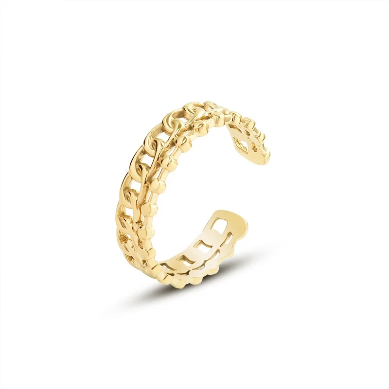 

Wholesale High Quality Women 18K Gold Plated Ring Men Stainless Steel Rings