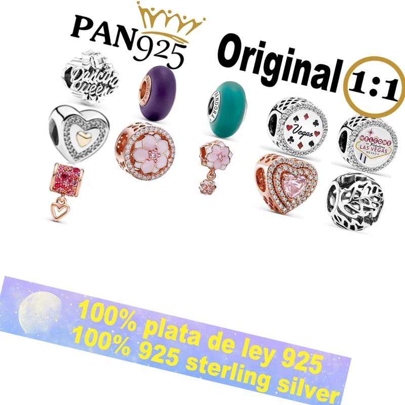 

Zz61 2021 High Quality 925 Sterling Silver Jewelry Fit Pandoraer Bracelet DIY Beads, Free Shipping At Wholesale Price, Silver gold copper bronze black