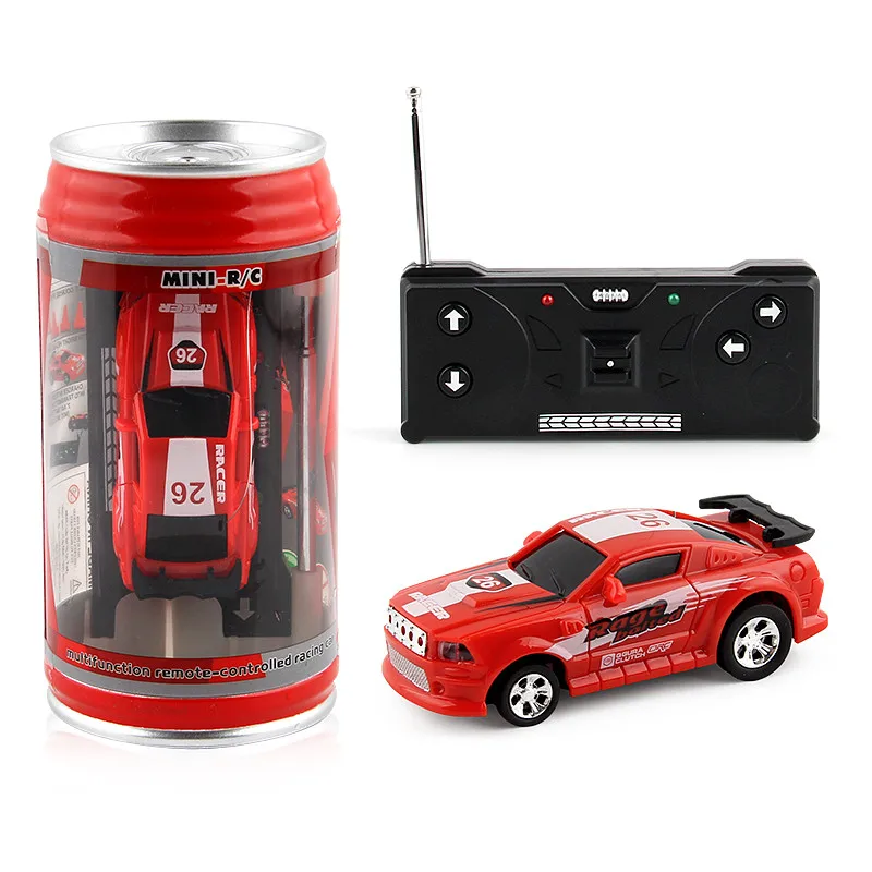 

2020 Hot Sale 20KM/H Coke Can Mini RC Car Vehicle Micro RC Racing Car Radio Control 4 Frequencies RC Models for Kids Gifts, Yellow/black/red/blue