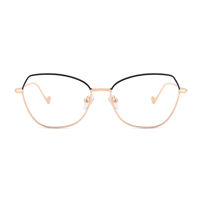 

BOM1068 Factory Price Unisex Geometric Shaped Metal Half Frame Optical Glasses Eyeglass Frames For Sale, Pic or customized