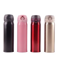

500ml vacuum flask 17oz double wall vacuum insulated travel water bottle with locked flip open lid