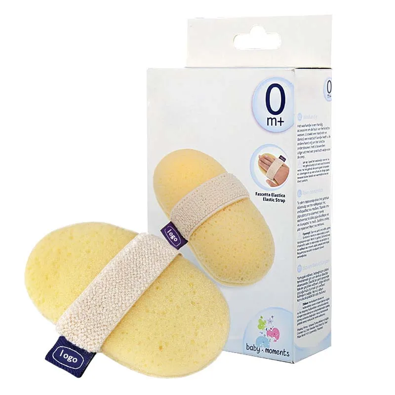 

Eco Friendly Shower Strap Bath Back Sponge Organic Natural Bath Sponge For Child, Yellow