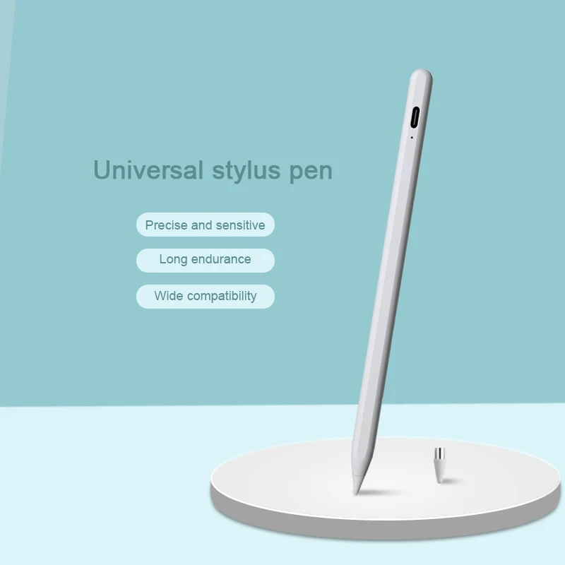 

Universal Digital Stylus Pen Rechargeable Multifunction Screen Touch Pencil, White/black