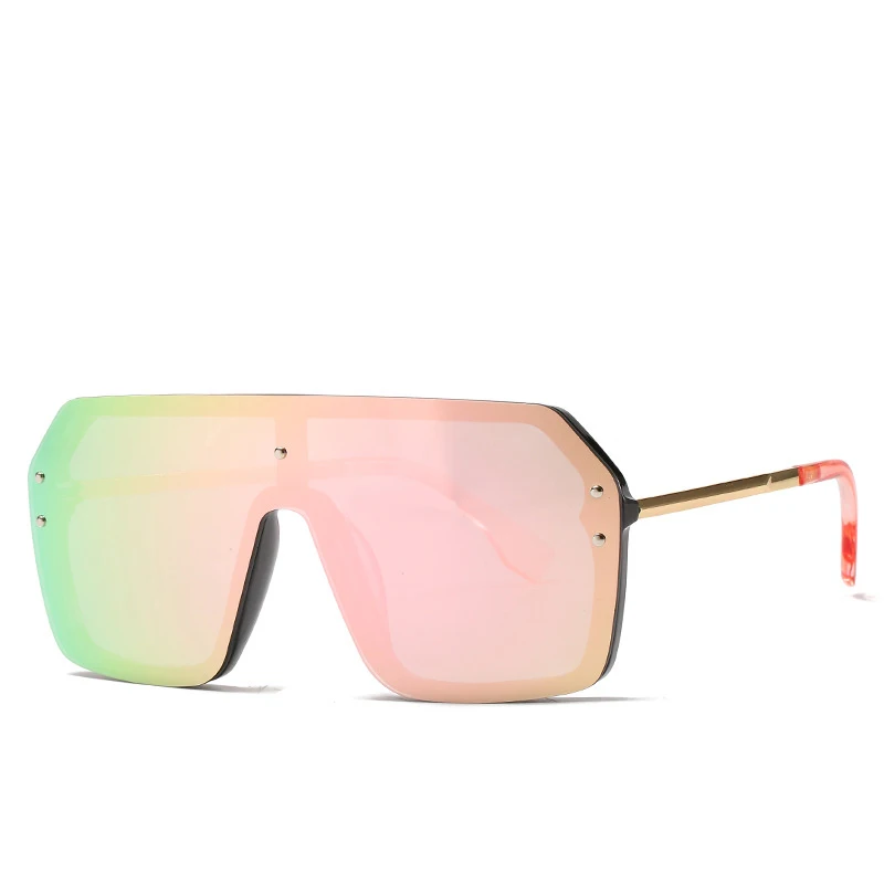 

Square Oversized pink and blue sunglasses mirror 2021 designer womens sunglasses brand name sun glasses