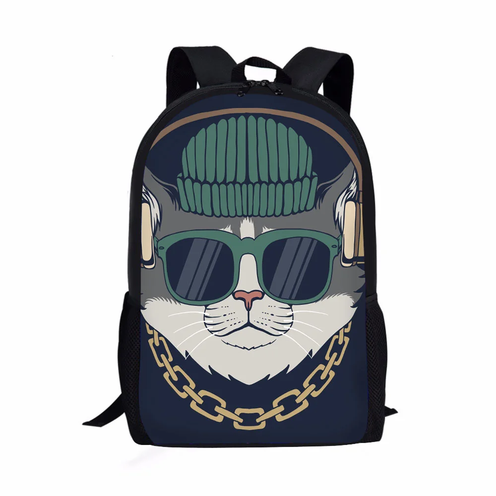 

2021 custom backpack cat pattern new design business travel backpacking pack for girls boys kid student child school bag