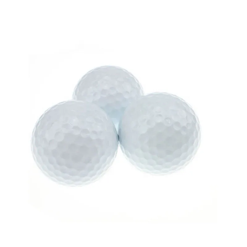 

white personalized 3 layers tournament golf ball with Elastic rubber and dupont surlyn for golf course