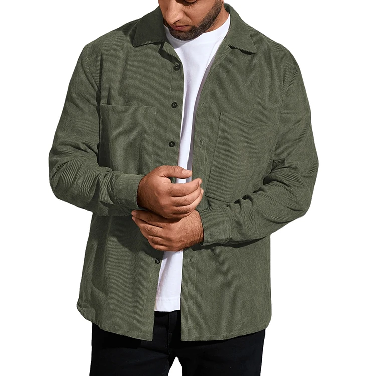

Stylish Men Casual Simplicity Comfortable Loose Long Sleeve Button Up Shirt