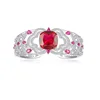High Quality Luxury Women's Artificial Red Ruby Cuff Bracelets