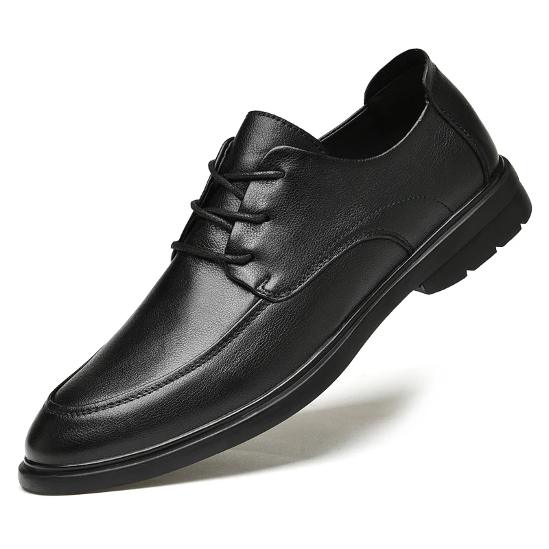

Men business leather shoes comfortable wear-resistant men leather casual shoes The first layer cowhide four seasons pierced