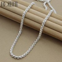 

Fashion Minimalist Men Women 925 Silver Long Chunky Chain Circle Accessories Necklace
