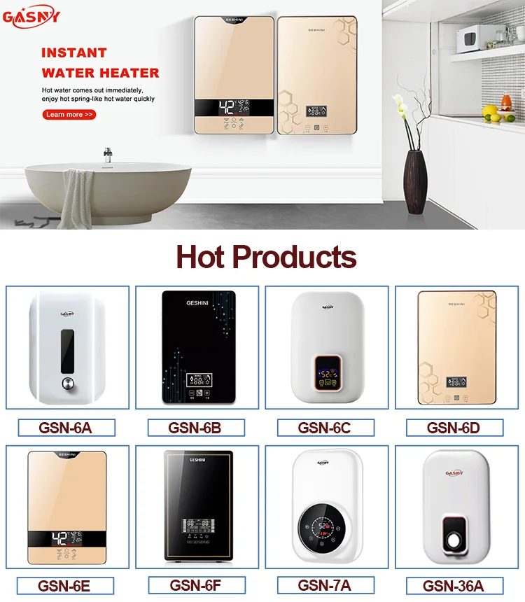 Factory price Commercial Electric Tankless instant electric water heater shower