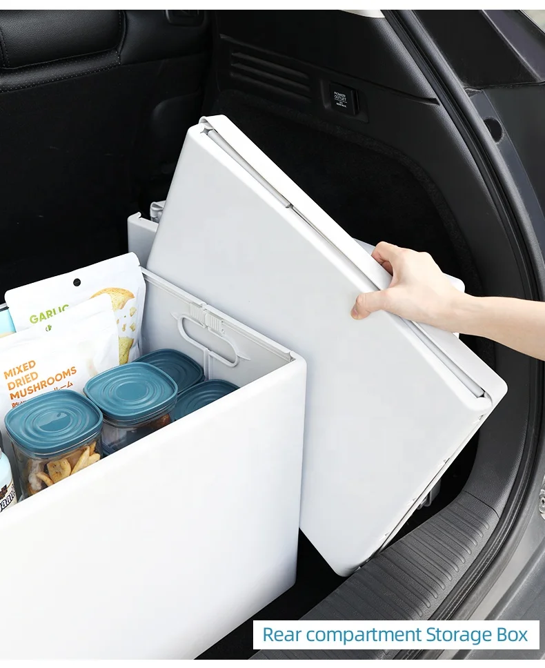 

Custom Stackable Storage Plastic Containers Foldable Storage Boxes, White
