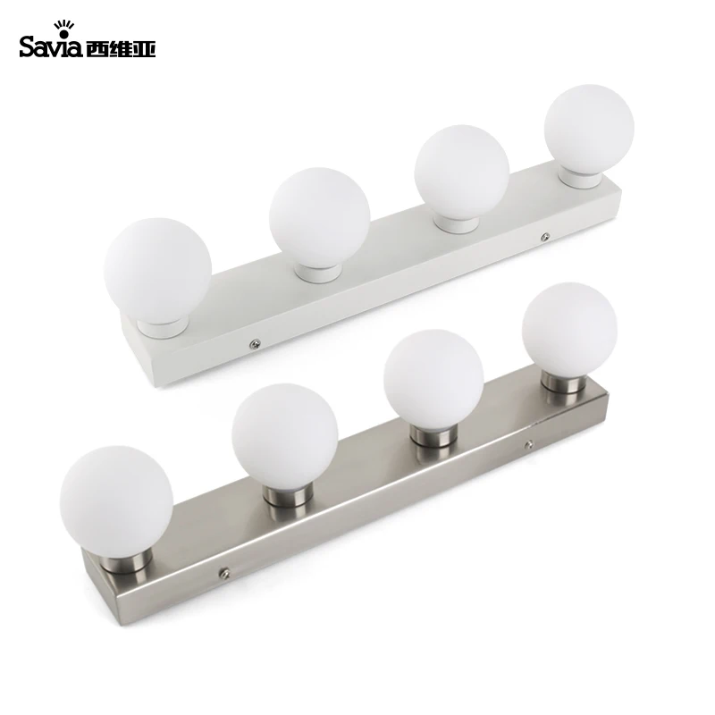 Savia Waterproof IP44 Aluminum Makeup Bathroom Wall Lamp Mirror Front Light LED G9 Vanity Light Decorative Surface Mounted