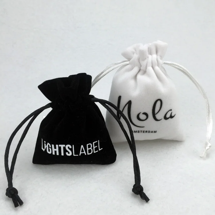 

Custom logo velvet jewelry bag ring pouch, Customized color(blue,white ,black ,yellow ,green )