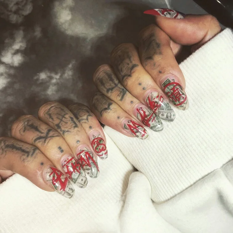 

L series L59 fashion personalized nails good quality polish wholesale press on 3d predesign false press on nails us dollar style, Blue