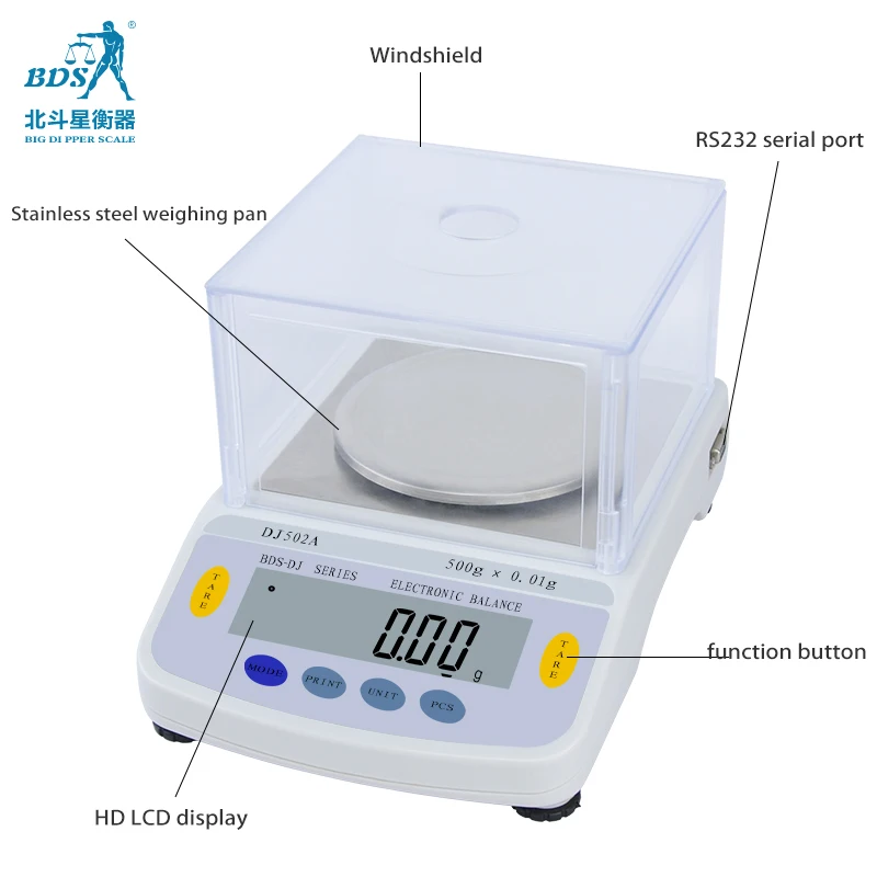 
BDS-DJ Precision laboratory analytical balance Commercial and Industrial electronic balance Jewelry electronic weighing scale 