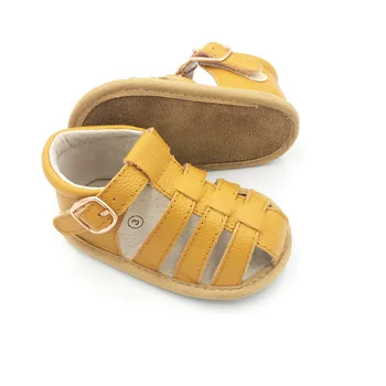 yellow infant shoes