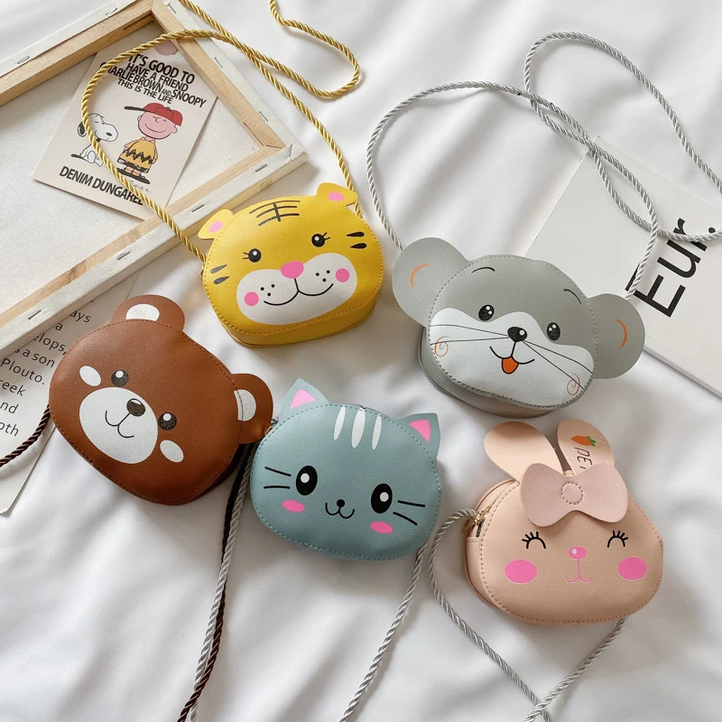 

Newest Arrival Coin Purse Cute Cartoon Animal Wallet Small Girls Kids Crossbody Bags, Red yellow black