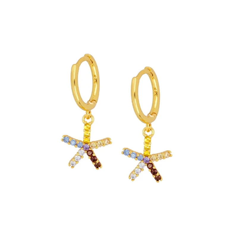 

2021 trend S925 sterling silver INS style star pendant earrings for women