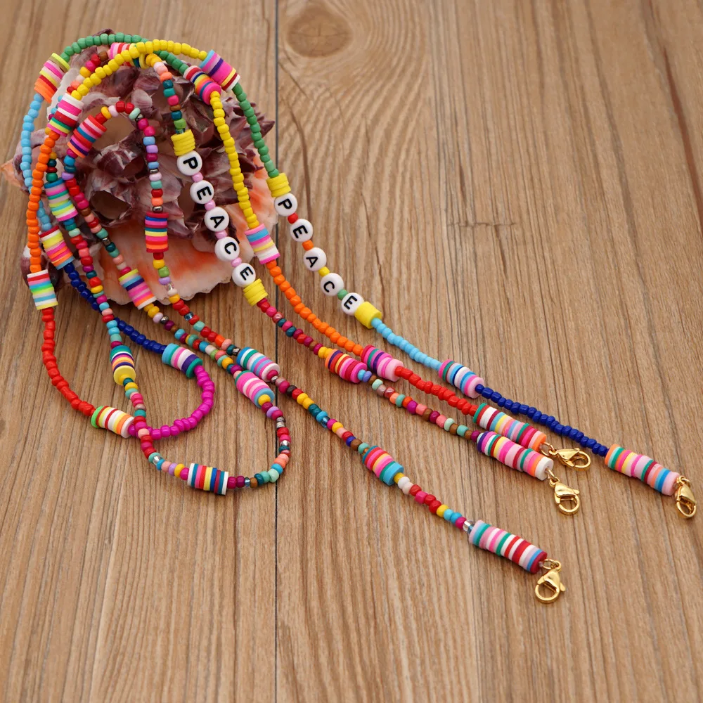 

Fashion Sunglasses Chain for Women Anti Slip Reading Glasses colorful Beads Chian Eyewears Cord Holder Necklace Strap, Picture