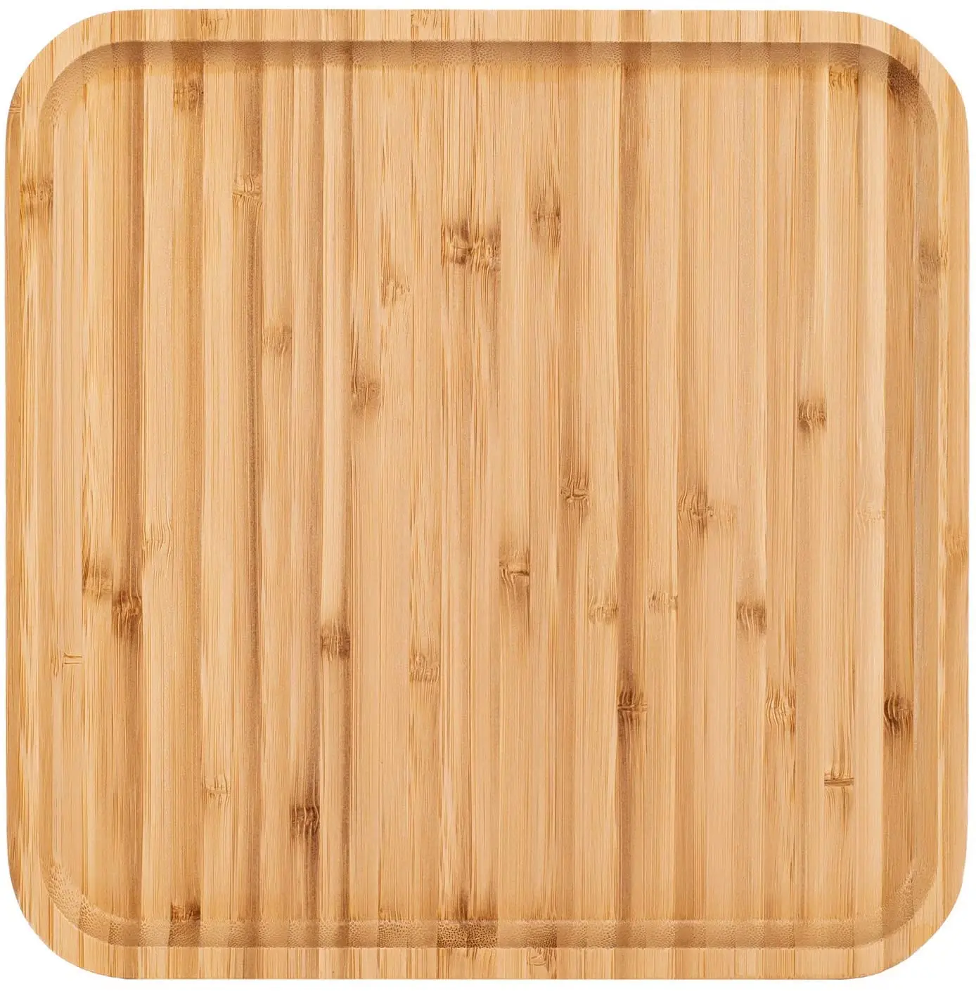 

2-Pack Bamboo Plates ,12 Inches Cheese Plates Coffee Tea Serving Tray Fruit platters Party Dinner Plates Sour Candy Tray, Natural bamboo