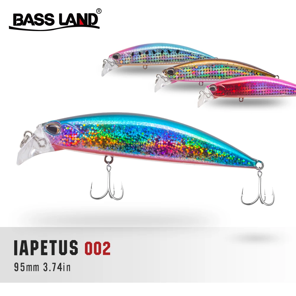 

Artificial Bass Hard Baits plastic japan bait trout minnow 95mm 30g Heavy Sinking minnow fishing lure, 11 colors