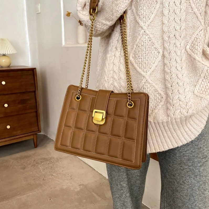 

XP1461 2020 new large capacity chain shoulder handbag retro messenger custom ladies tote bag