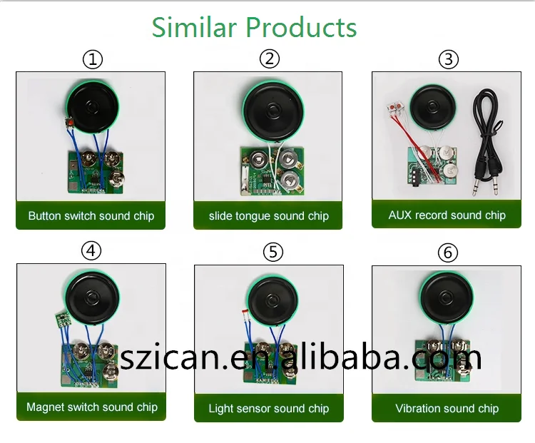 
Hot Sell greeting card flashing led sound module for toys 