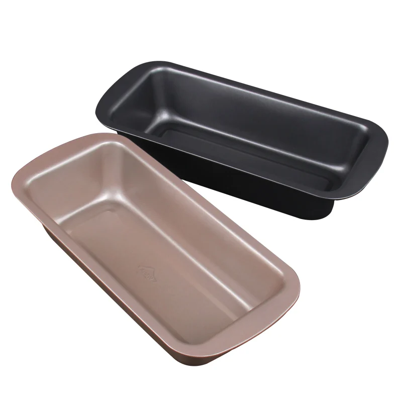 

Non Stick Bakeware Bread Loaf Pan Meatloaf Pan Carbon Steel Pullman Bread Pan, Black, gold