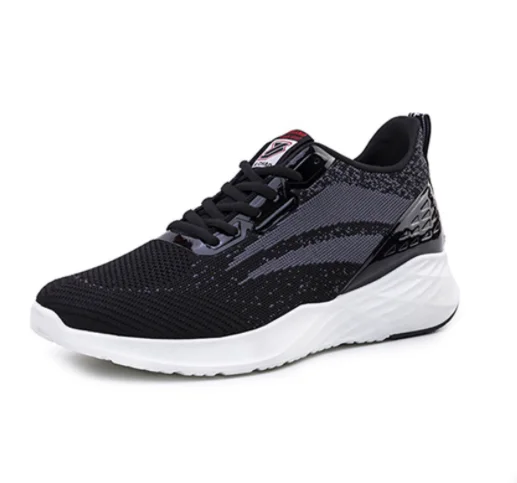 

Knitted Upper Casual Men Shoes Comfort Breathable Running Shoes Lightweight Men Sports Shoes, 2 colors