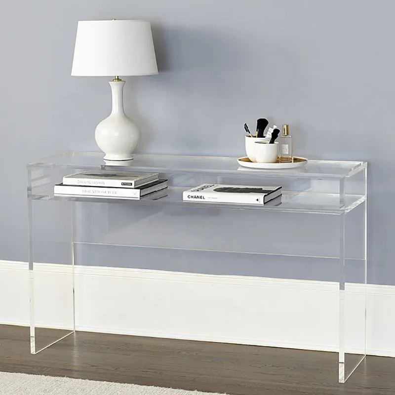 
Modern Style Transparent Acrylic Console Table For Home Decoration 