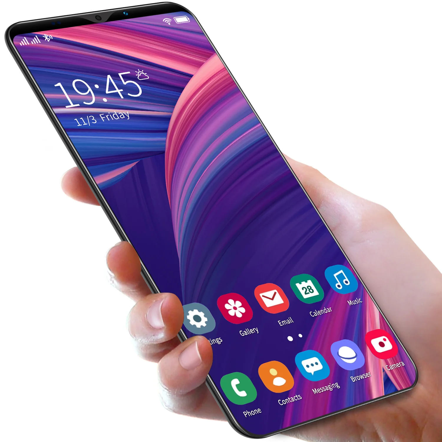 

Good Selling X50 Plus Dual Sim Fingerprint Unlock Celulares Mobile Phones Big Screen Low Price Smartphone Cellphone, Purple, red, blue