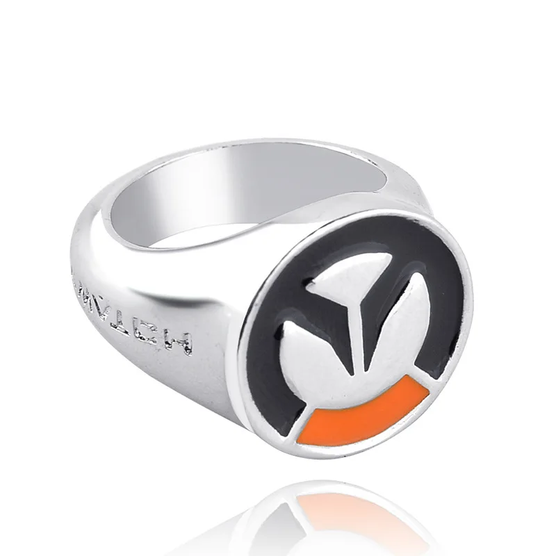 

China manufacturer animation/gaming ring game peripherals Overwatch logo alloy ring, As picture