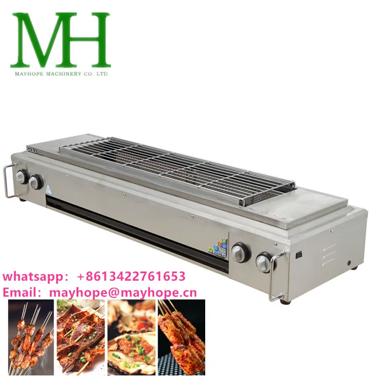 

LAGER burners Commercial Gas grill barbecue roaster meat griller griddle bbq grill machine 6-8 peoples