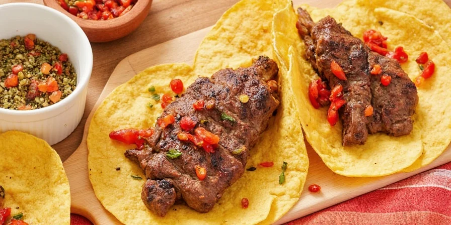 Coffee and cocoa marinated steak
