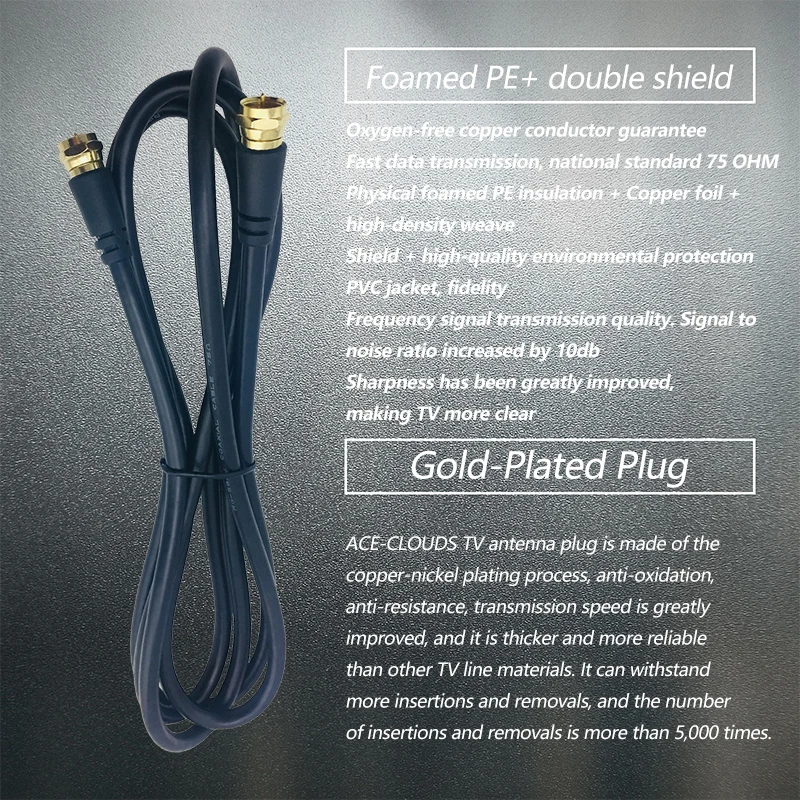 High Quality F Male Connector Rg 6 Rg59 Cctv Coaxial Audio Cable Buy