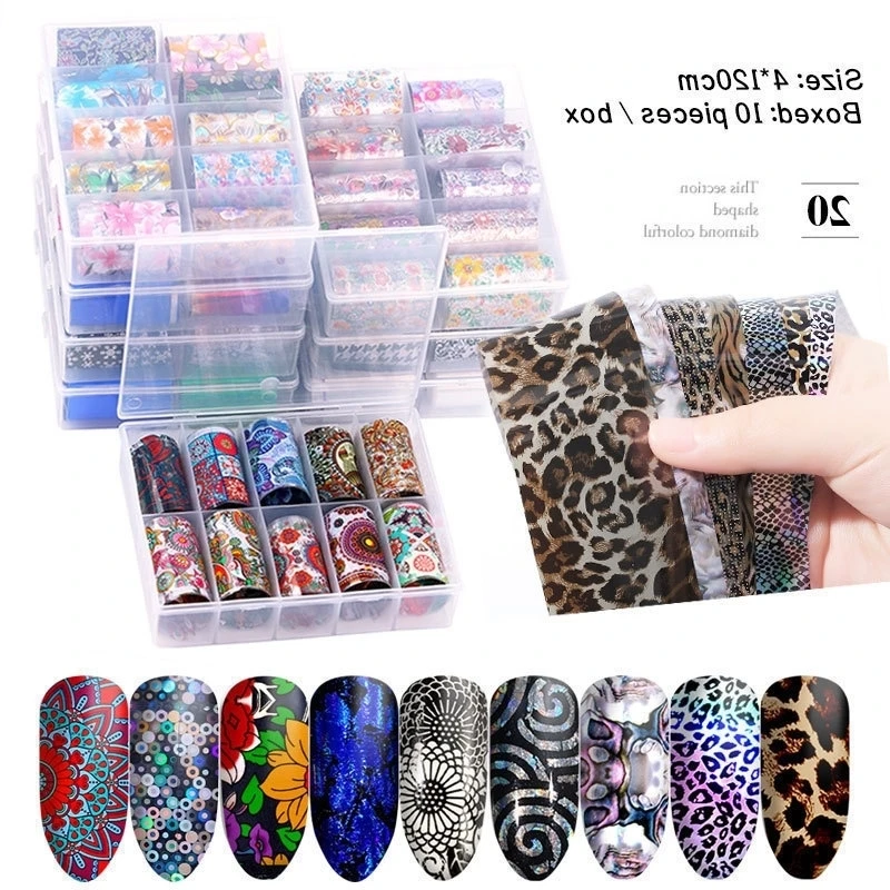 

4cm Nail Art Stickers Set 30 styles Transfer Paper Decals Colorful Starry Laser Nails Decorations Tips Tool Nailart-Aufkleber