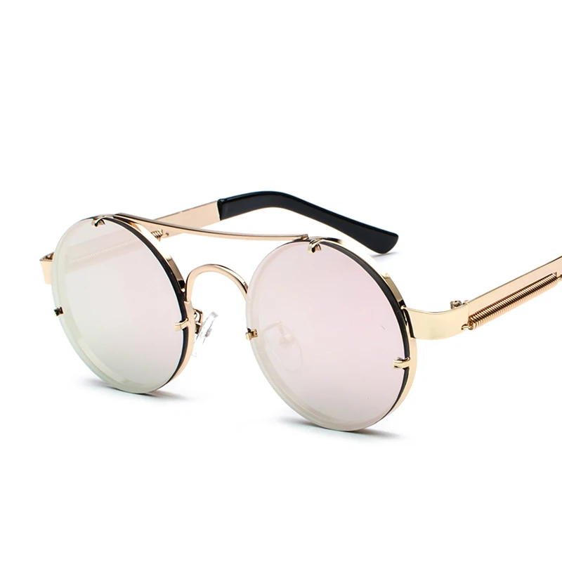 

2020 Retro Steampunk Women Sunglasses Autumn Decoration Men Metal Frame Clear Lens Goggle Tinted Glasses 8151