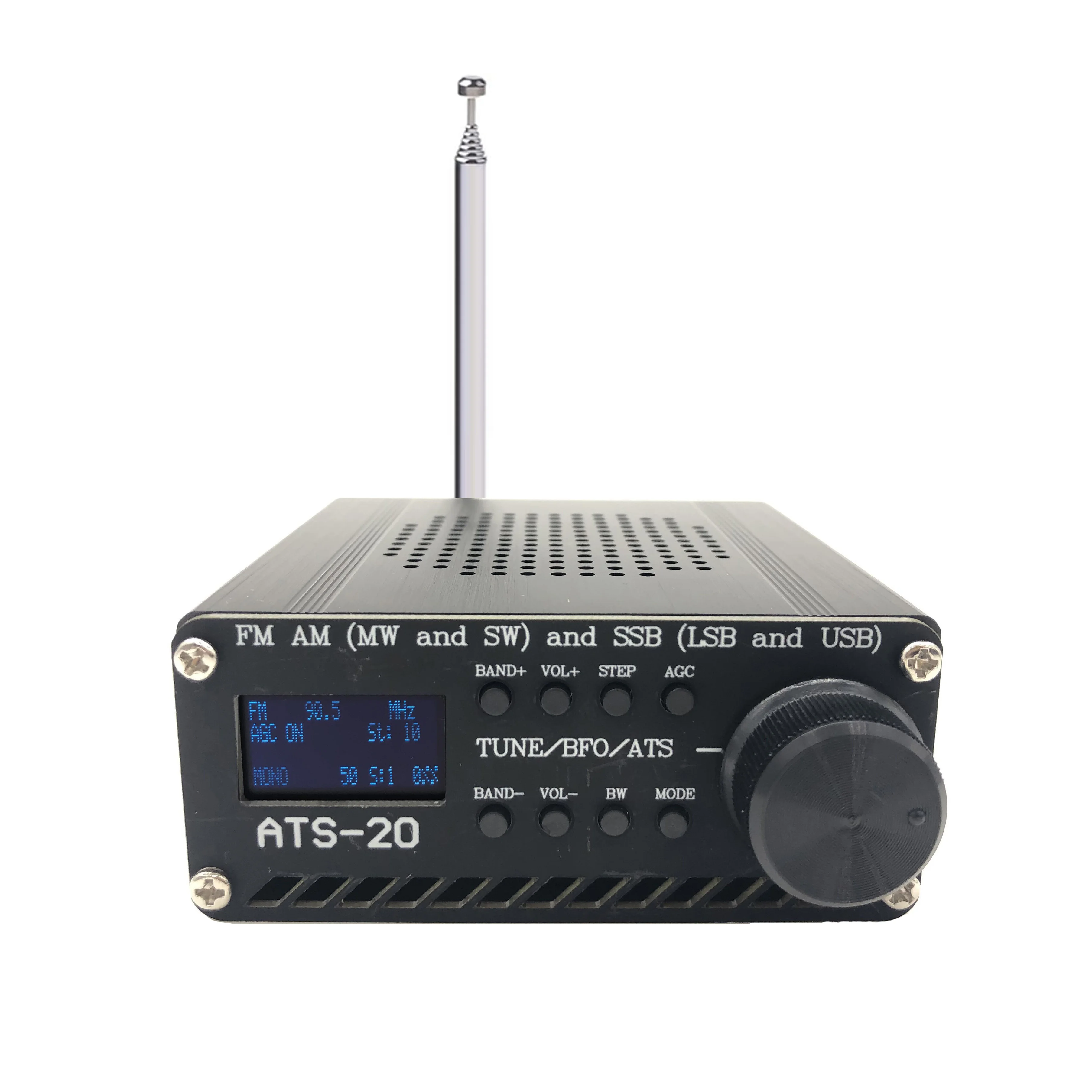 

Assembled ATS-20 SI4732 All Band Radio Receiver FM AM (MW & SW) SSB (LSB & USB) with lithium battery and Antenna and Speaker