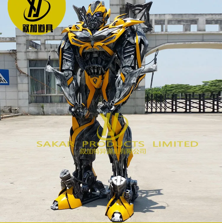 

custom mascot costumes Realistic Large Size Adult Size Popular Exhibition bumble bees Robot Costume suit