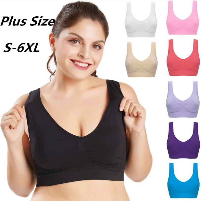 

Women Sport Bra Fitness Running Vest Gym Workout Underwear Padded Crop Tops Female Sportswear Brassiere Push Up Bras