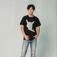 

New Fashion Summer Tee Shirt Personality Geometric Printing O-Neck Cotton Short Sleeve Men's T Shirts Male For Instagram