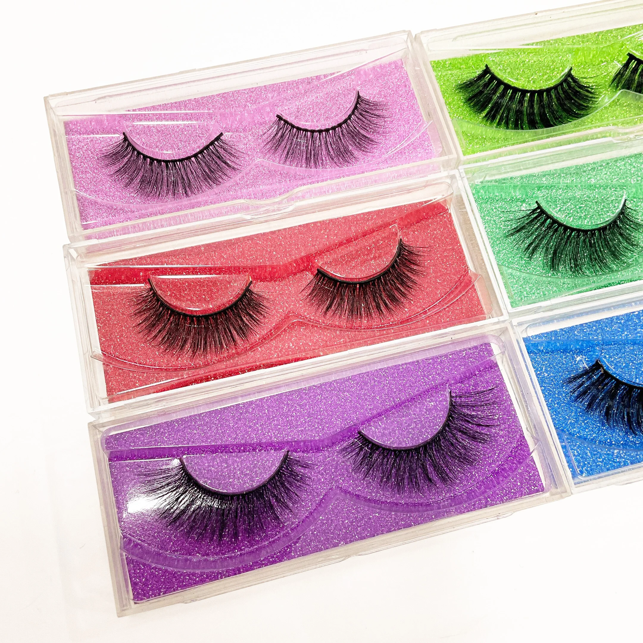 

Wholesale 15mm fluffy eyelashes mink lashes 18mm 3d lashes with mink eyelashes vendor packaging box, Black