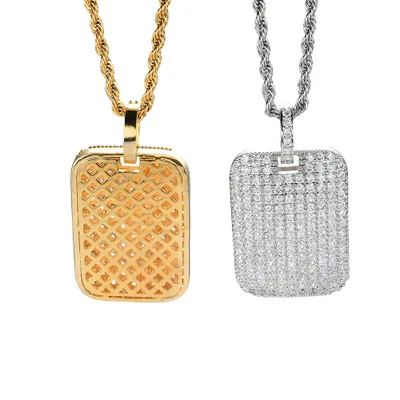 

NC-0559 Popular Unique Creative Necklaces Brilliant Gold Silver Designer Diamond Pendant Jewelry Necklace For Men