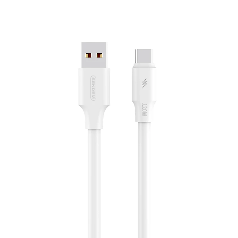 

Cable Shenzhen 6A Guangdong Usb Fast Charging Cellphone 5A Tpe Type C 120W Super Data Line, White