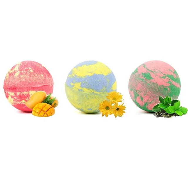 

bath salt ball organic natural bath bomb gift set 6pcs bath salt ball, Colorful