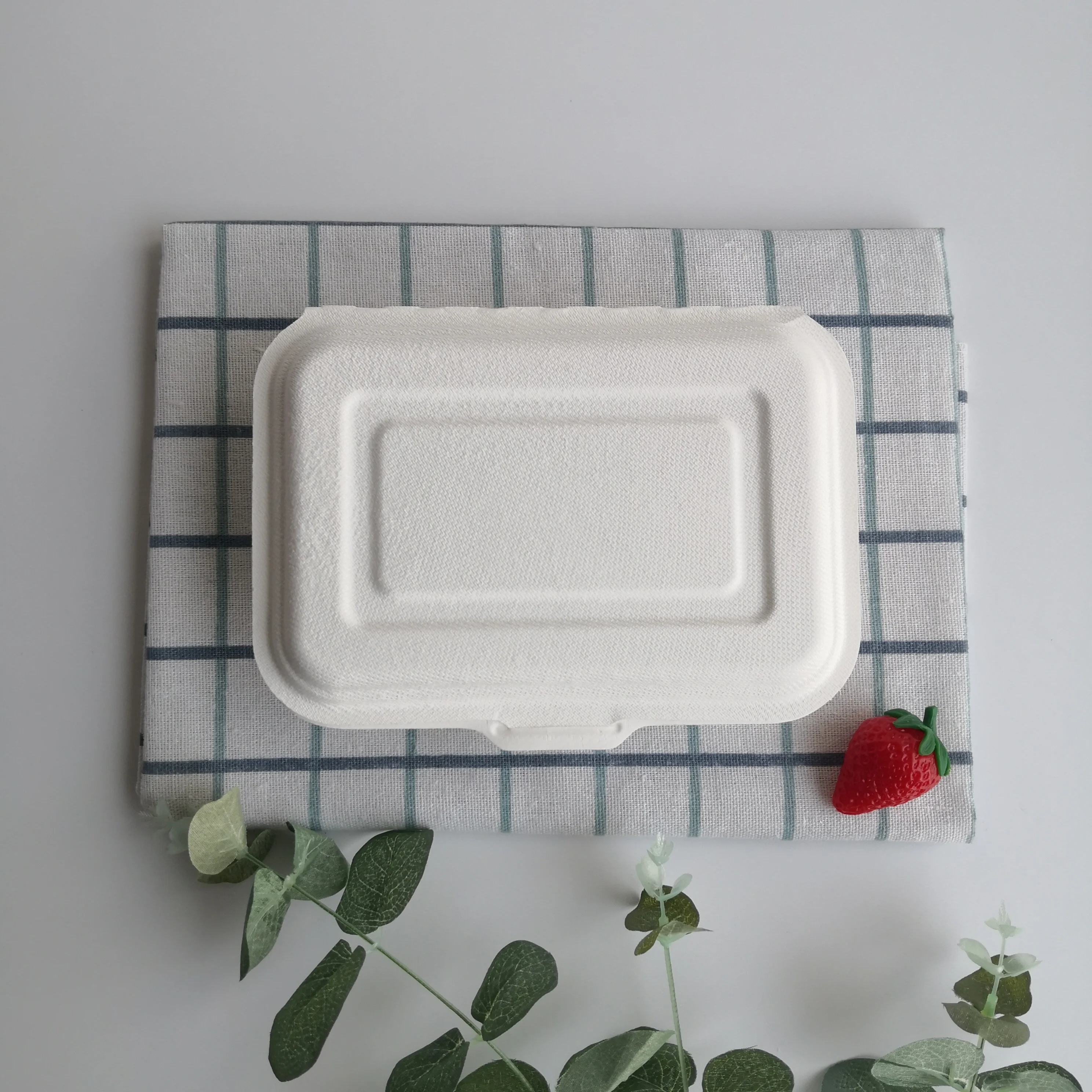 

Customizable Disposable Biodegradable Food Packaging bagasse tableware Customizable Paper Pulp Ecofriendly Dinner Container