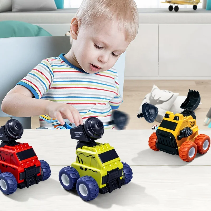 

High quality Kid Toy Trend Product Friction Catapult Truck Children engineering vehicle diecast toys car Battle Game